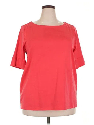 Pre-owned Chico's 3/4 Sleeve T-shirt In Red