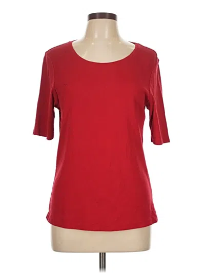 Pre-owned Chico's 3/4 Sleeve T-shirt In Red