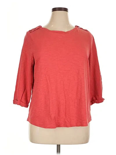 Pre-owned Chico's 3/4 Sleeve T-shirt In Red