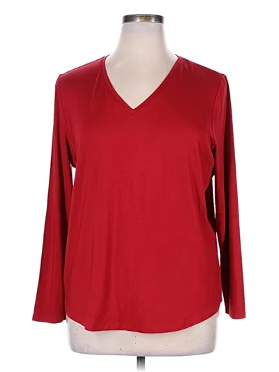Pre-owned Chico's 3/4 Sleeve T-shirt In Red