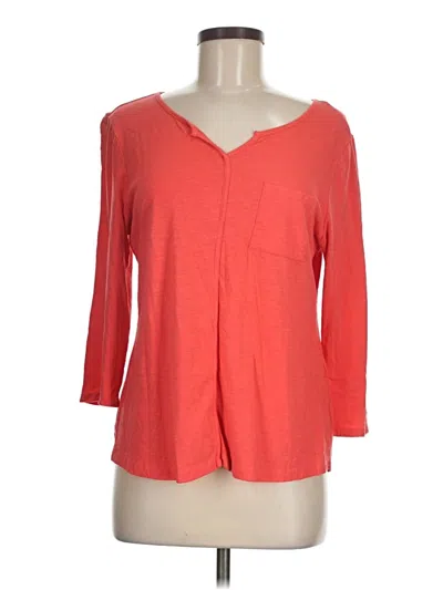 Pre-owned Chico's 3/4 Sleeve T-shirt In Red