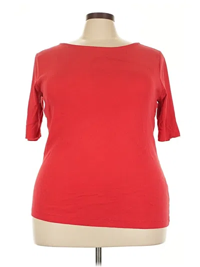Pre-owned Chico's 3/4 Sleeve T-shirt In Red
