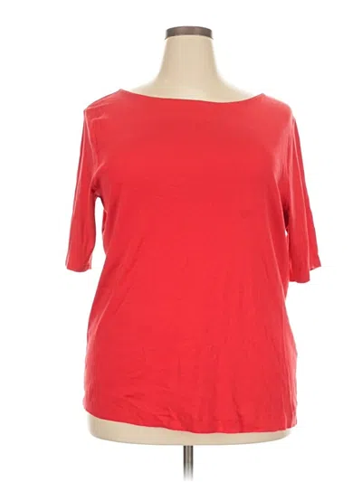 Pre-owned Chico's 3/4 Sleeve T-shirt In Red