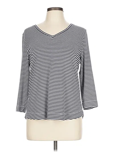 Pre-owned Chico's 3/4 Sleeve T-shirt In Silver