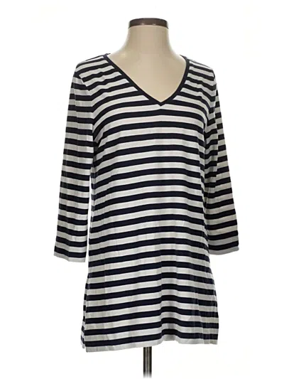 Pre-owned Chico's 3/4 Sleeve T-shirt In Silver