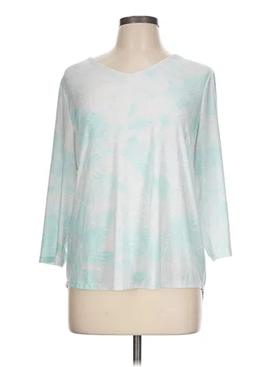Pre-owned Chico's 3/4 Sleeve T-shirt In Silver