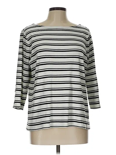 Pre-owned Chico's 3/4 Sleeve T-shirt In Silver