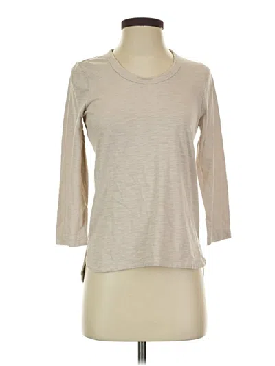 Pre-owned Chico's 3/4 Sleeve T-shirt In Tan