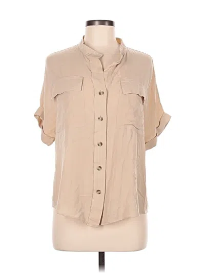 Pre-owned Chico's 3/4 Sleeve T-shirt In Tan