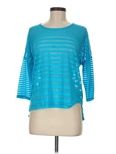 Pre-owned Chico's 3/4 Sleeve T-shirt In Teal
