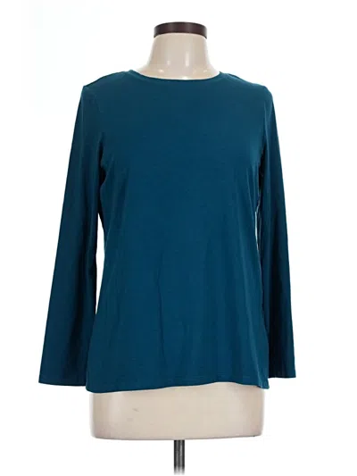 Pre-owned Chico's 3/4 Sleeve T-shirt In Teal