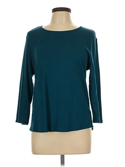 Pre-owned Chico's 3/4 Sleeve T-shirt In Teal