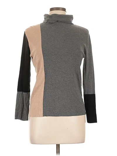 Pre-owned Chico's 3/4 Sleeve Turtleneck In Gray