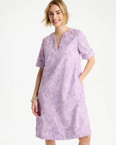 Chico's 3-d Floral Bonnie Dress In Orchid Mist In Pink