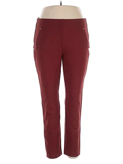 Pre-owned Chico's Active Pants In Burgundy