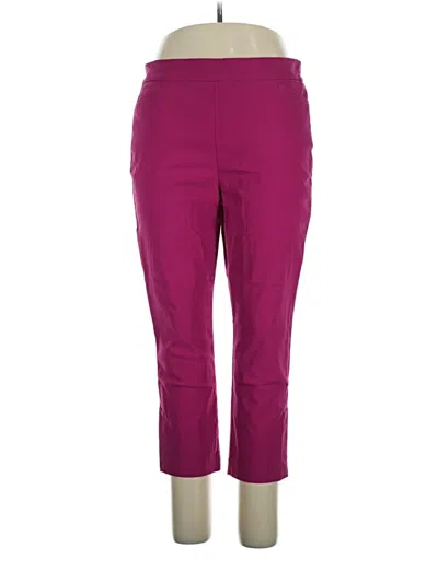 Pre-owned Chico's Active Pants In Burgundy