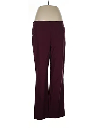 Pre-owned Chico's Active Pants In Burgundy