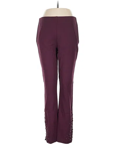 Pre-owned Chico's Active Pants In Burgundy