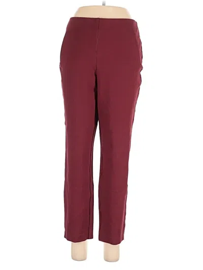 Pre-owned Chico's Active Pants In Burgundy