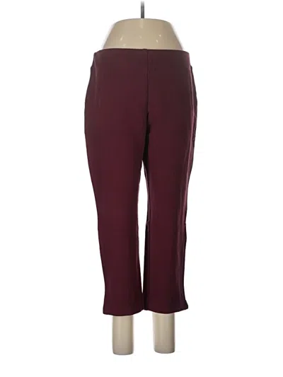 Pre-owned Chico's Active Pants In Burgundy