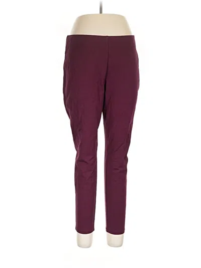 Pre-owned Chico's Active Pants In Burgundy