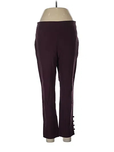Pre-owned Chico's Active Pants In Burgundy