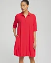 CHICO'S UPF SUN PROTECTION BUNGEE DRESS IN MADEIRA RED SIZE 0/2 | CHICO'S ZENERGY ACTIVEWEAR
