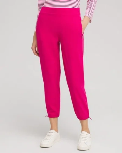 Chico's Upf Sun Protection Bungee Cropped Pants In Magenta Rose Size 18 |  Zenergy Activewear