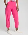 Chico's Bungee Cropped Pants In Pink Size 16/18 |  Zenergy Activewear In Pink Bromeliad