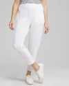 Chico's Ribbed Side Ankle Pants In White Size 18 |  Zenergy Activewear In White