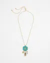 Chico's Adjustable Flower Charm Pendant Necklace |  In Multicolor
