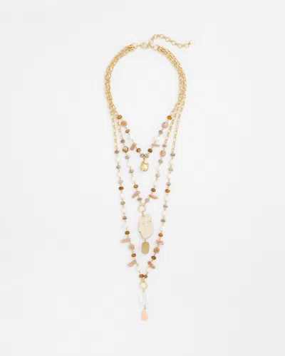Chico's Convertible Multi-strand Semi-precious Stone Necklace |  In Multicolor