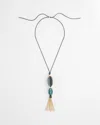 CHICO'S ADJUSTABLE PAINTED WOOD PENDANT NECKLACE | CHICO'S