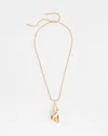 Chico's Adjustable Pearl Pendant Necklace |  In White/gold