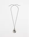 Chico's Adjustable Reversible Pendant Necklace |  In Silver