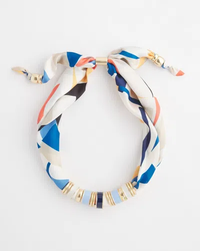 Chico's Adjustable Satin Scarf Necklace |  In Multicolor