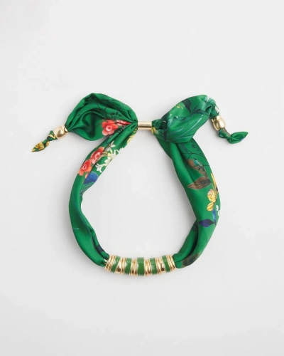 Chico's Adjustable Scarf Necklace |  In Green