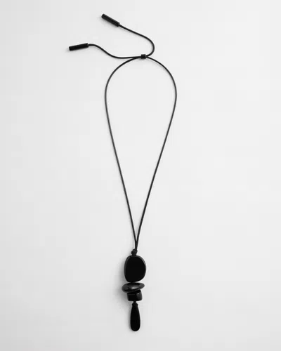 Chico's Adjustable Stone Pendant |  In Black
