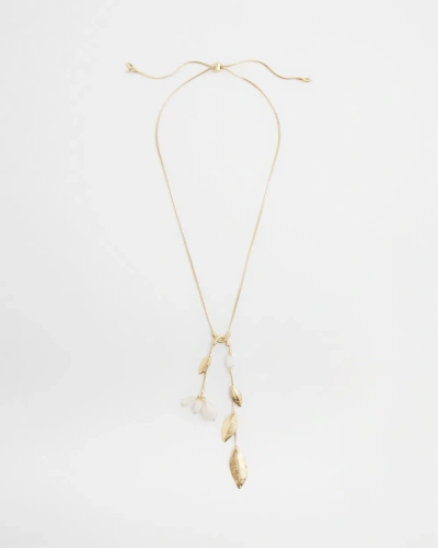 Chico's Adjustable Y-necklace |  In Gold Metallic