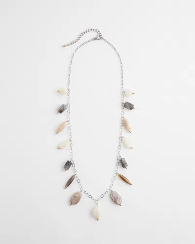 Chico's Agate Stone Necklace |  In Neutral