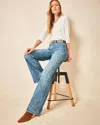 Chico's Appliqu High-rise Wide-leg Jeans In Avenida Indigo