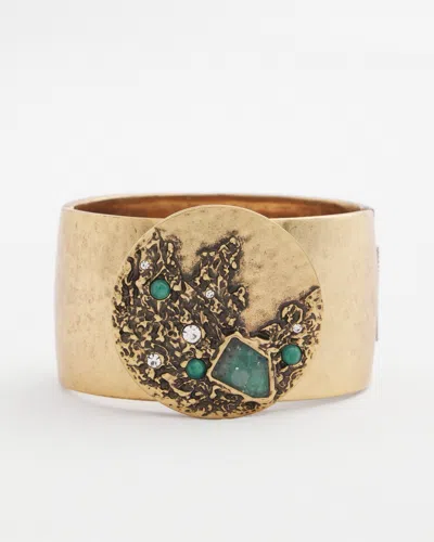 Chico's Aqua & Gold Cuff Bracelet |  In Blue