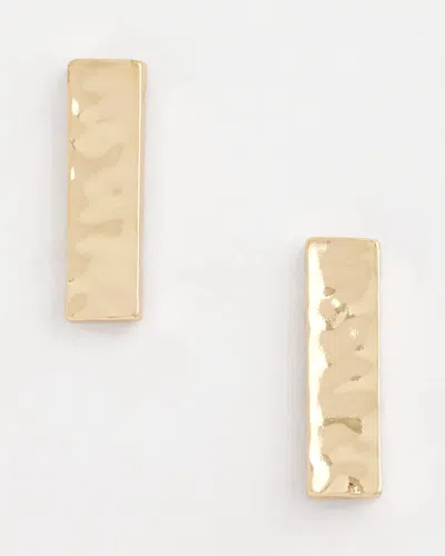 Chico's Ash Gold Square Drop Earrings
