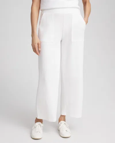 Chico's Beach Cropped Pants In White Size 12/14 |  Zenergy In Alabaster