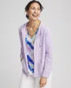 Chico's Beach Zip-front Hoodie In Purple Size Large |  Zenergy In Violet Aura
