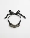 Chico's Beaded Chain Ribbon Necklace |  In Hematite