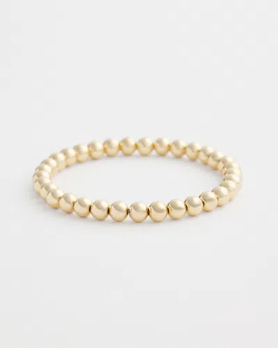 Chico's Small Beaded Gold Tone Stretch Bracelet |