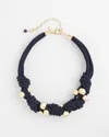 Chico's Beaded Knot Necklace |  In Blue