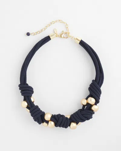 Chico's Beaded Knot Necklace |  In Blue