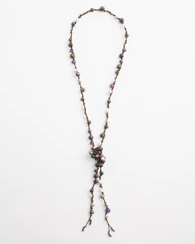 Chico's Beaded Lariat Neclace |  In Multicolor